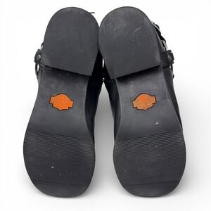 Harley Davidson Harness Motorcycle Boots Mens Size 10 Black Leather Block Heel